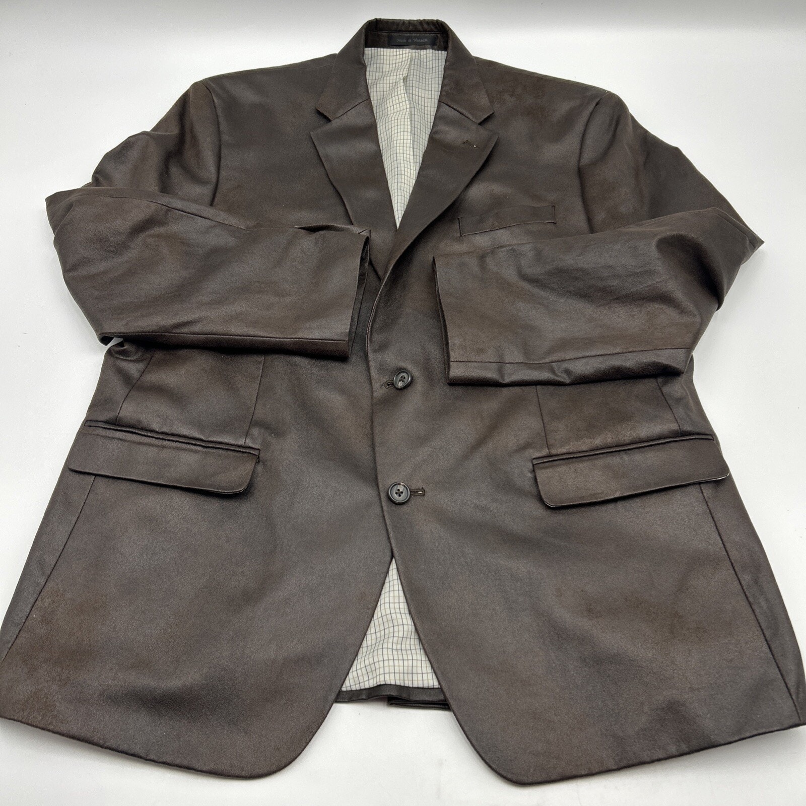 Ralph Lauren Green Label Leather Texture Sport Jacket Blazer Men’s Size 44r